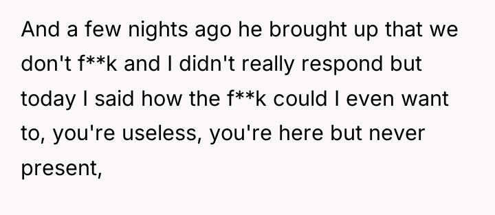 And a few nights ago he brought up that we...