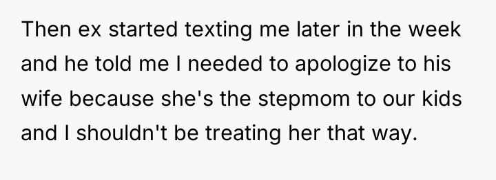 Then ex started texting me later in the week and...