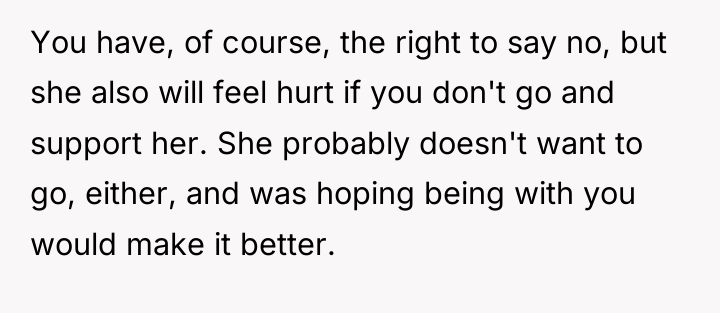 You have, of course, the right to say no, but...
