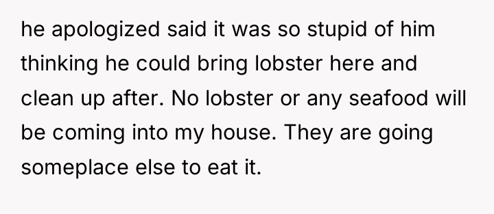 he apologized said it was so stupid of him thinking...