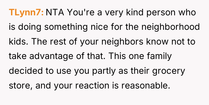 TLynn7 NTA You're a very kind person who is doing...