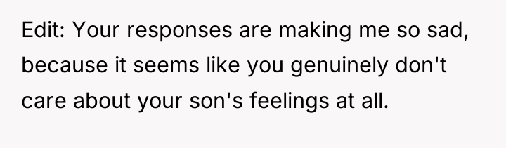 Edit: Your responses are making me so sad, because it...