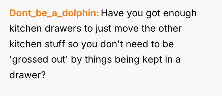 Dont_be_a_dolphin Have you got enough kitchen drawers to just move...