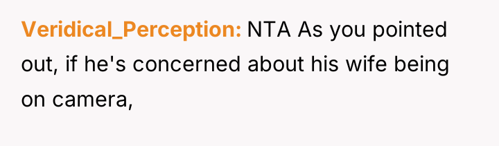 Veridical_Perception NTA As you pointed out, if he's concerned about...