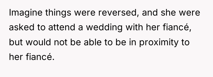 Imagine things were reversed, and she were asked to attend...