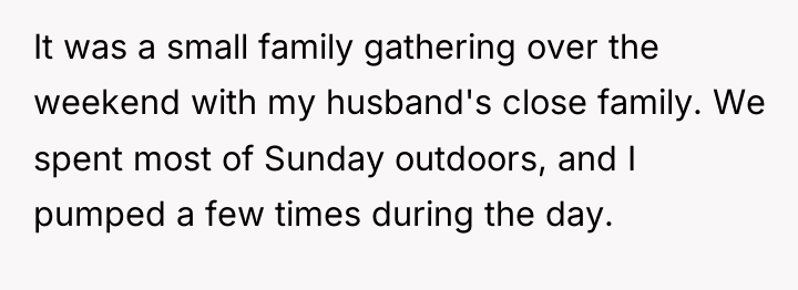 It was a small family gathering over the weekend with...