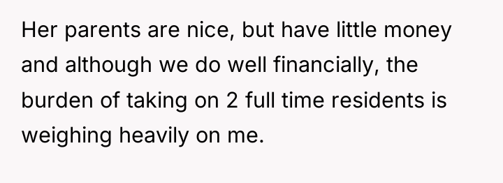 Her parents are nice, but have little money and although...