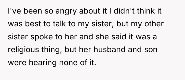 I've been so angry about it I didn't think it...