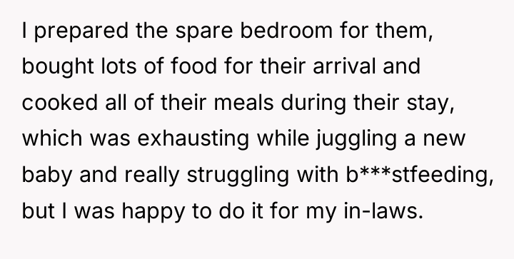 I prepared the spare bedroom for them, bought lots of...