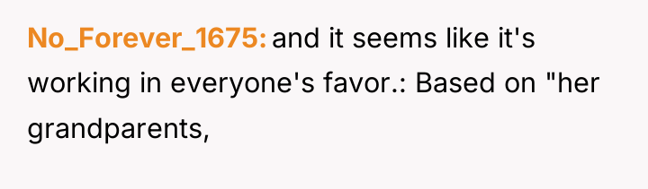 No_Forever_1675 and it seems like it's working in everyone's favor.:...