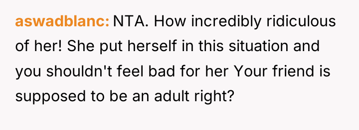 aswadblanc NTA. How incredibly ridiculous of her! She put herself...