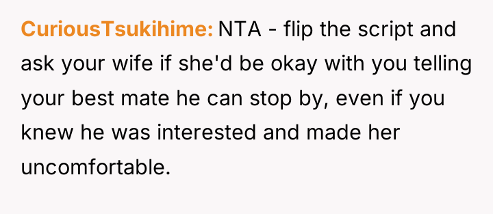 CuriousTsukihime NTA - flip the script and ask your wife...
