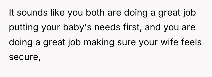 It sounds like you both are doing a great job...