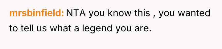 mrsbinfield NTA you know this , you wanted to tell...