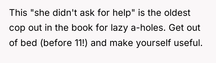 This "she didn't ask for help" is the oldest cop...