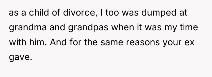 as a child of divorce, I too was dumped at...