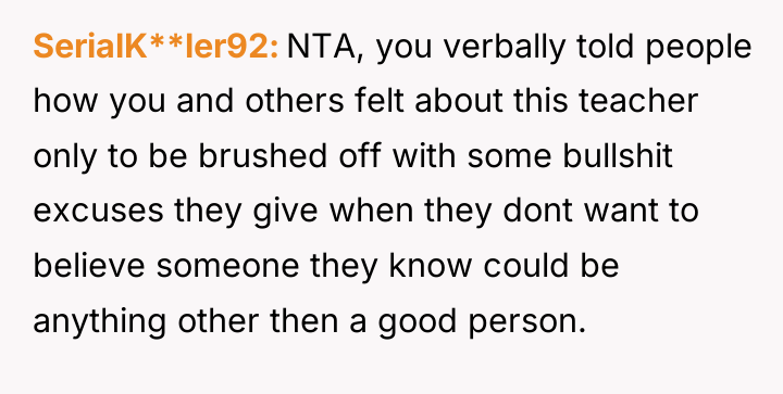 SerialK**ler92 NTA, you verbally told people how you and others...