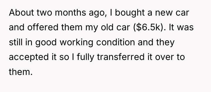 About two months ago, I bought a new car and...