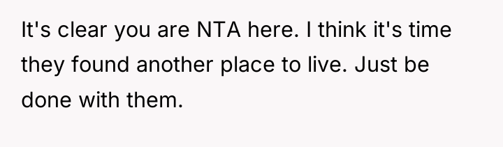 It's clear you are NTA here. I think it's time...