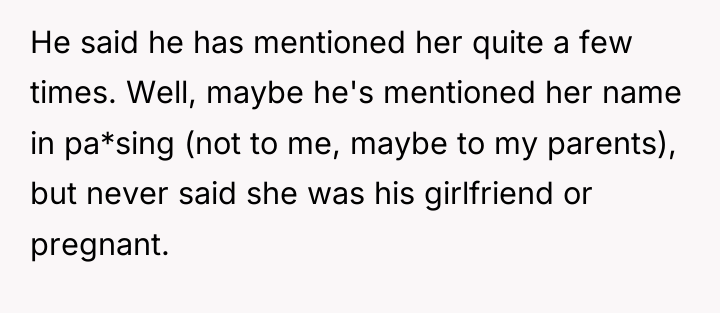 He said he has mentioned her quite a few times....