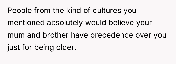 People from the kind of cultures you mentioned absolutely would...