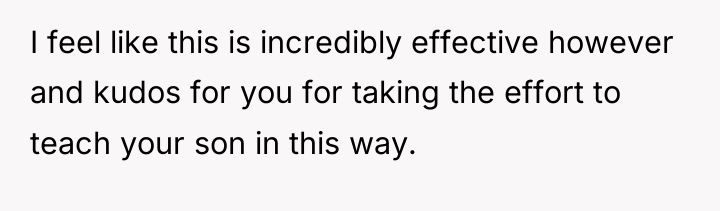 I feel like this is incredibly effective however and kudos...