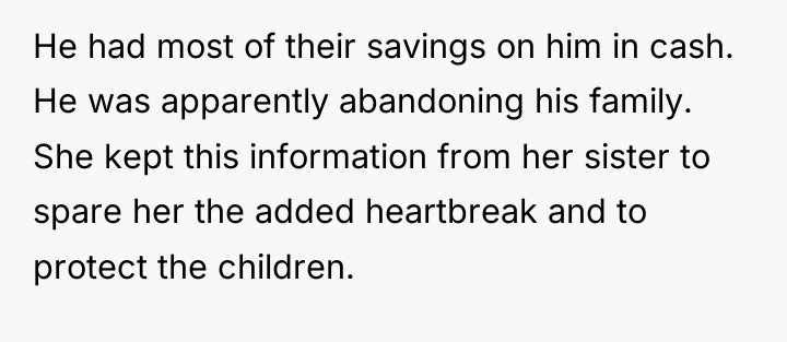 He had most of their savings on him in cash....