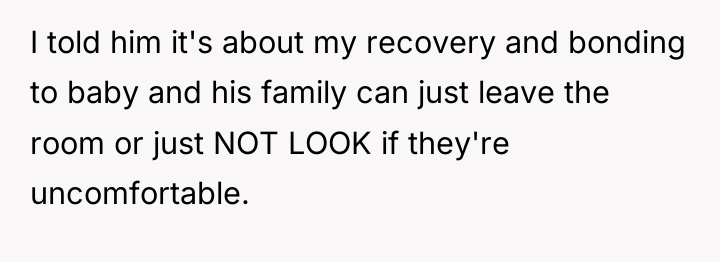 I told him it's about my recovery and bonding to...