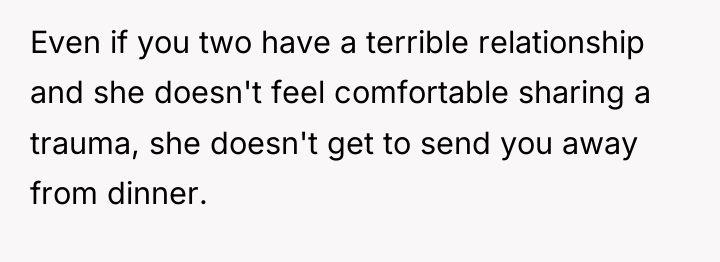 Even if you two have a terrible relationship and she...