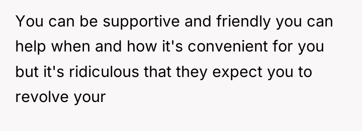 You can be supportive and friendly you can help when...