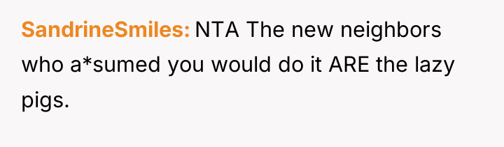 SandrineSmiles NTA The new neighbors who a*sumed you would do...