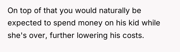 On top of that you would naturally be expected to...