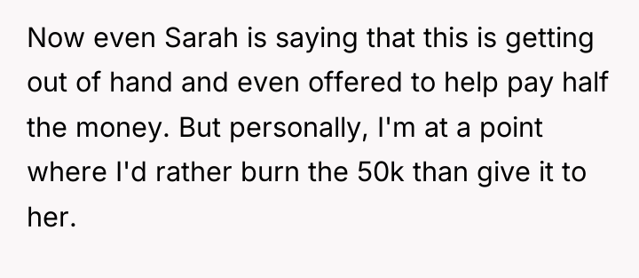 Now even Sarah is saying that this is getting out...