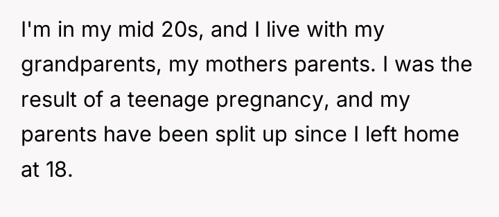 I'm in my mid 20s, and I live with my...