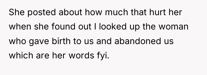 She posted about how much that hurt her when she...