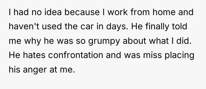 I had no idea because I work from home and...