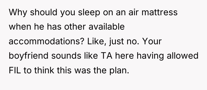 Why should you sleep on an air mattress when he...
