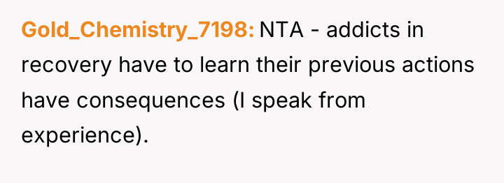 Gold_Chemistry_7198 NTA - addicts in recovery have to learn their...