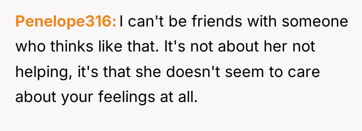 Penelope316 I can't be friends with someone who thinks like...