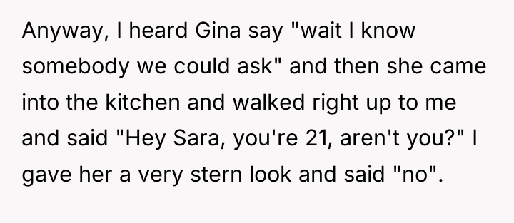 Anyway, I heard Gina say "wait I know somebody we...
