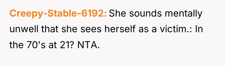 Creepy-Stable-6192 She sounds mentally unwell that she sees herself as...