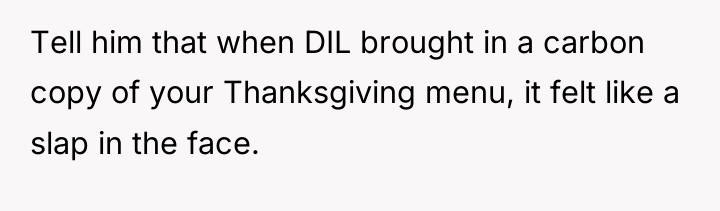 Tell him that when DIL brought in a carbon copy...