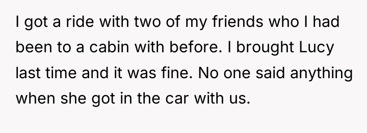 I got a ride with two of my friends who...