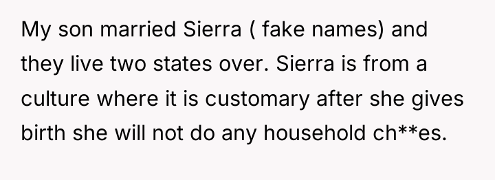 My son married Sierra ( fake names) and they live...