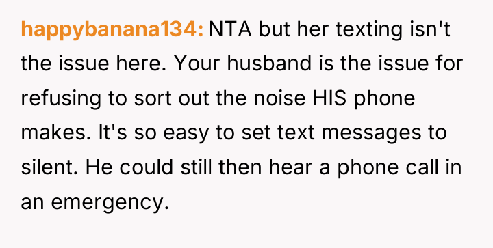 happybanana134 NTA but her texting isn't the issue here. Your...