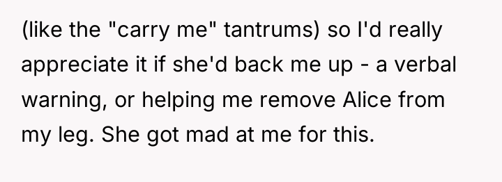(like the "carry me" tantrums) so I'd really appreciate it...