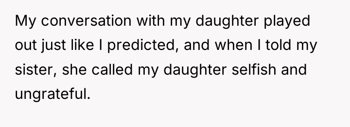 My conversation with my daughter played out just like I...