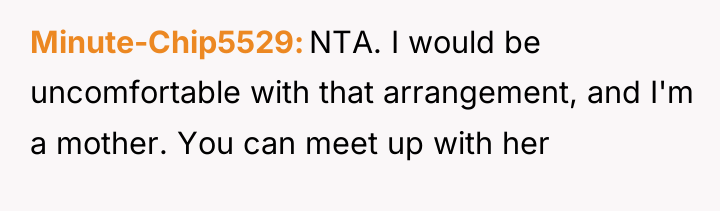 Minute-Chip5529 NTA. I would be uncomfortable with that arrangement, and...