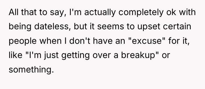 All that to say, I'm actually completely ok with being...