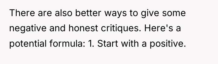 There are also better ways to give some negative and...